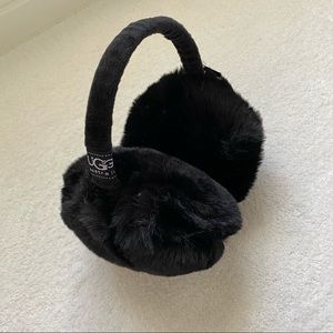 UGG Australia Black Faux Fur Ear Muffs